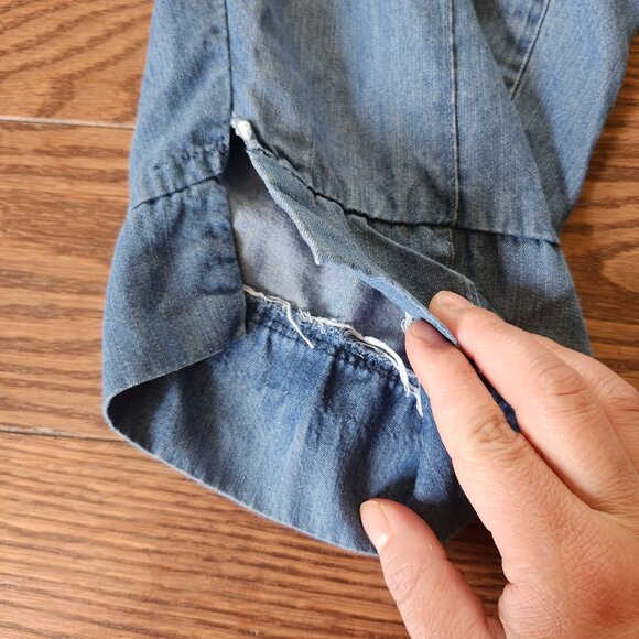 Jones New York Signature Pants Womens Ankle Pull on Sz Large Chambray - Picture 5 of 12